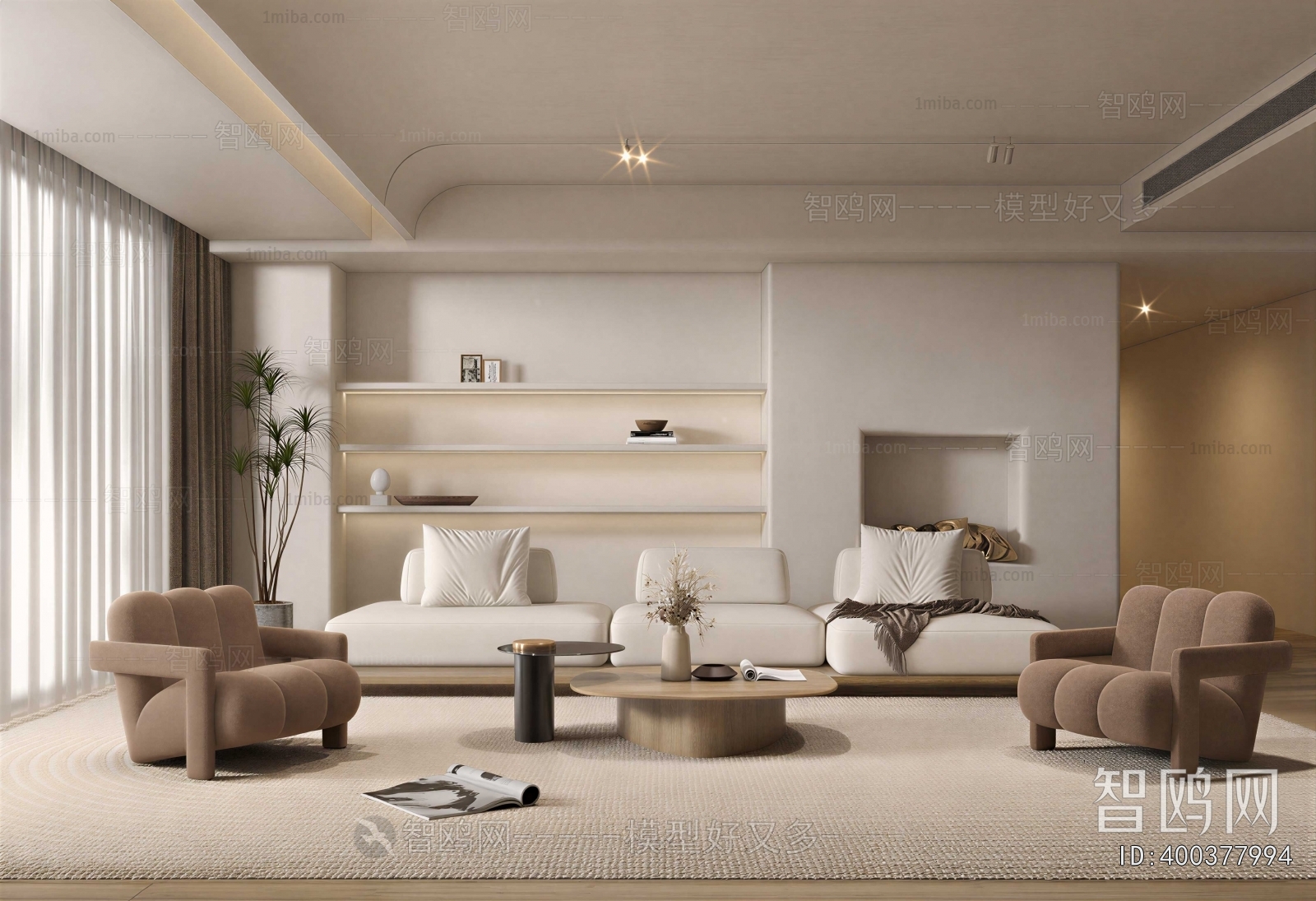 Wabi-sabi Style A Living Room