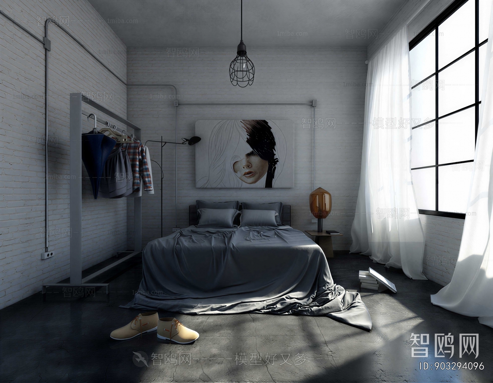 Industrial Style Bedroom