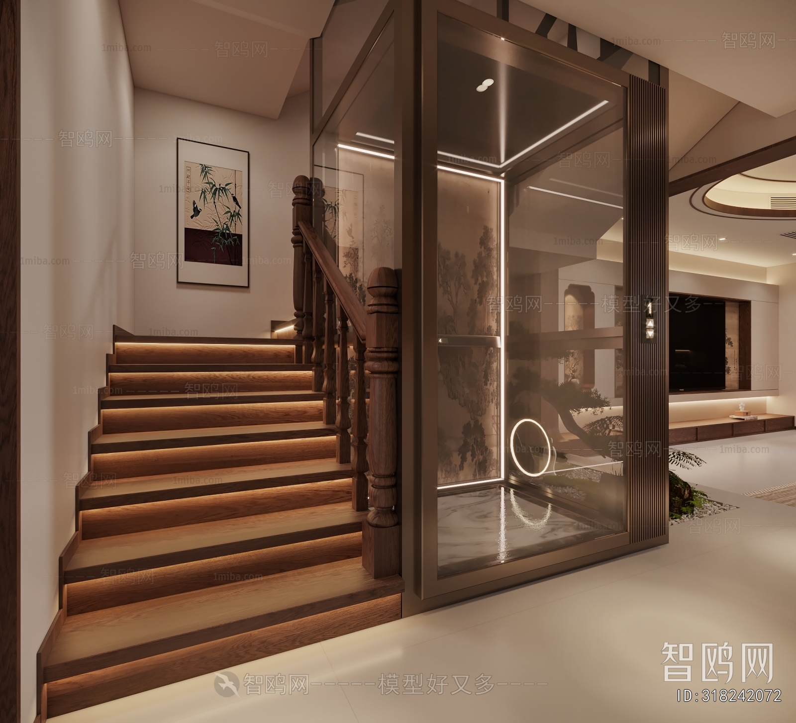 New Chinese Style Stairwell