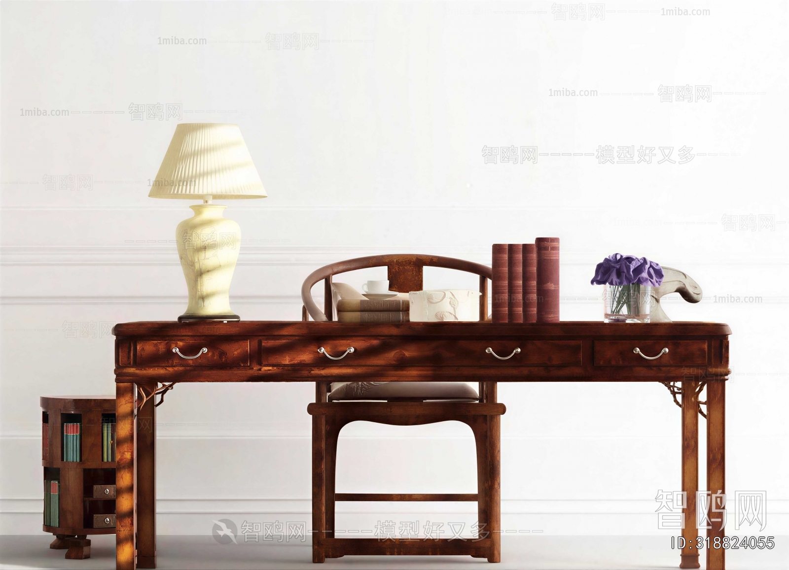 Chinese Style Computer Desk And Chair