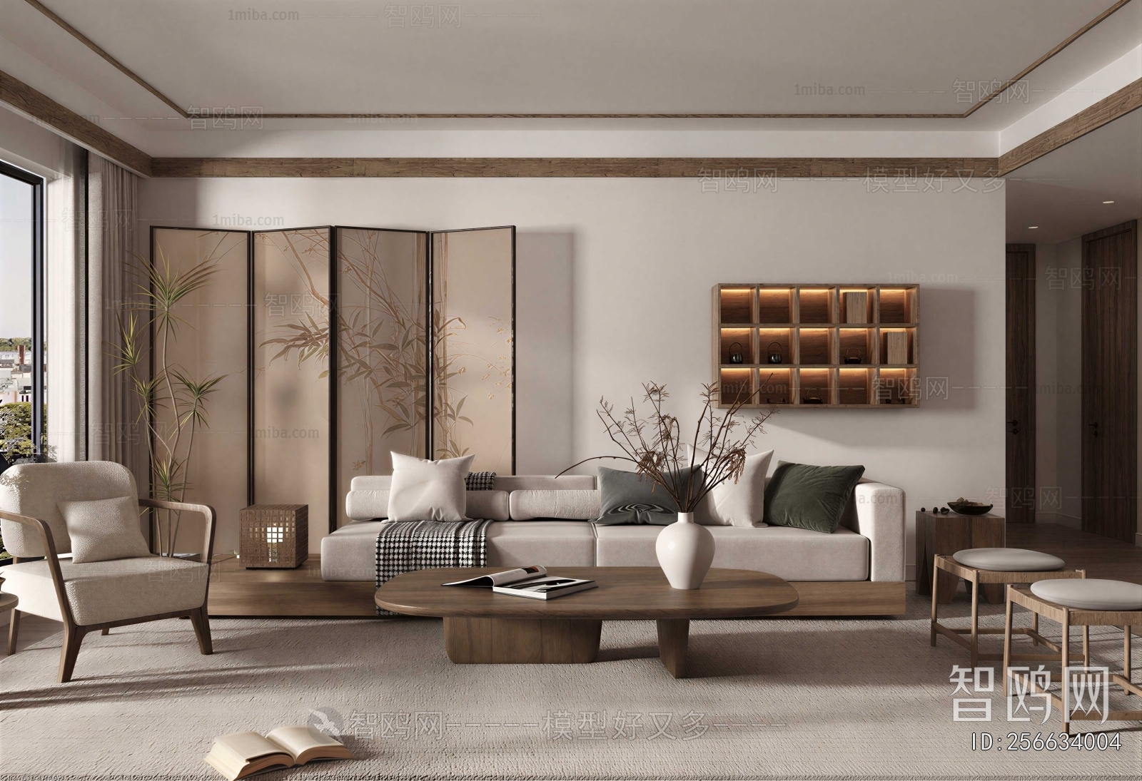 Wabi-sabi Style A Living Room