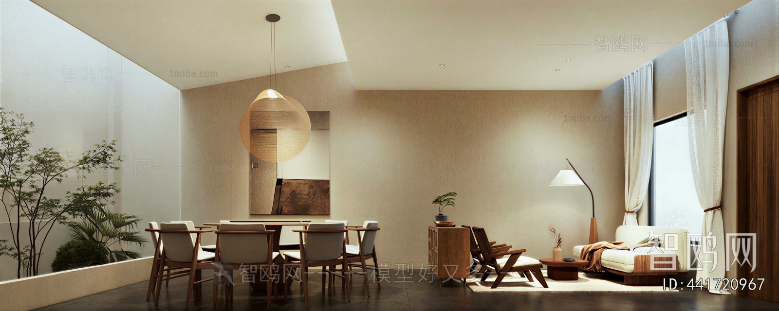 Wabi-sabi Style A Living Room