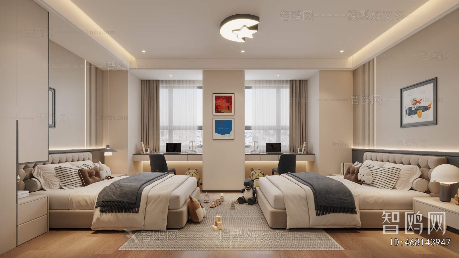 Modern Boy's Room And Son's Room
