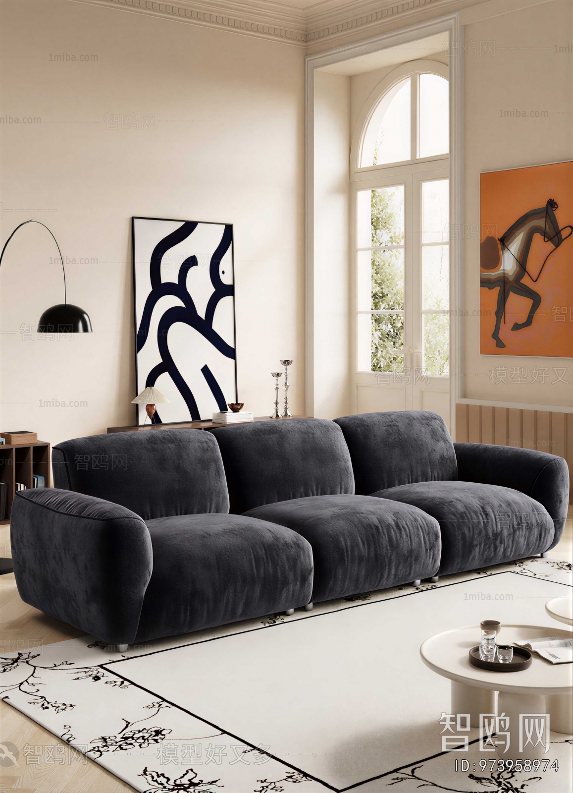 Modern Three-seat Sofa