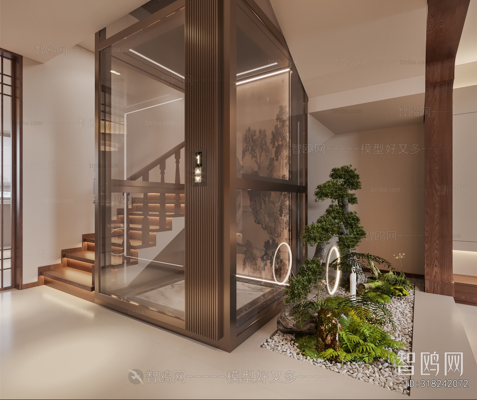 New Chinese Style Stairwell