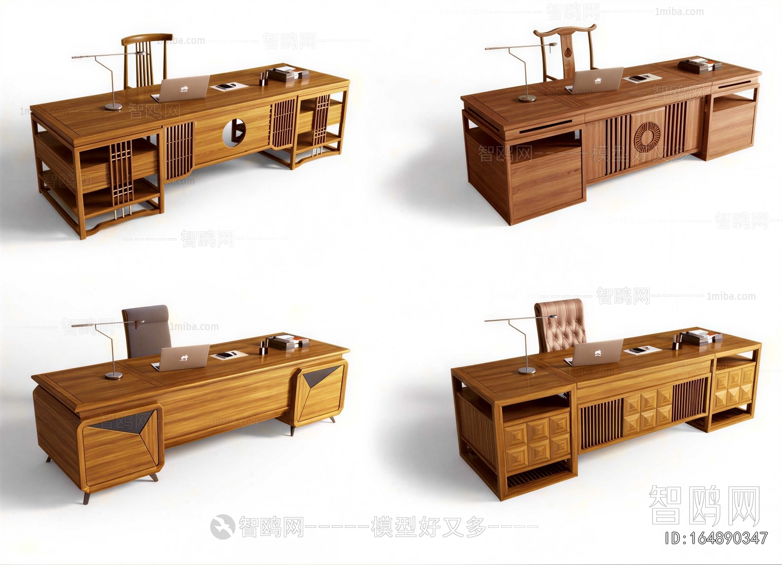 New Chinese Style Office Desk And Chair