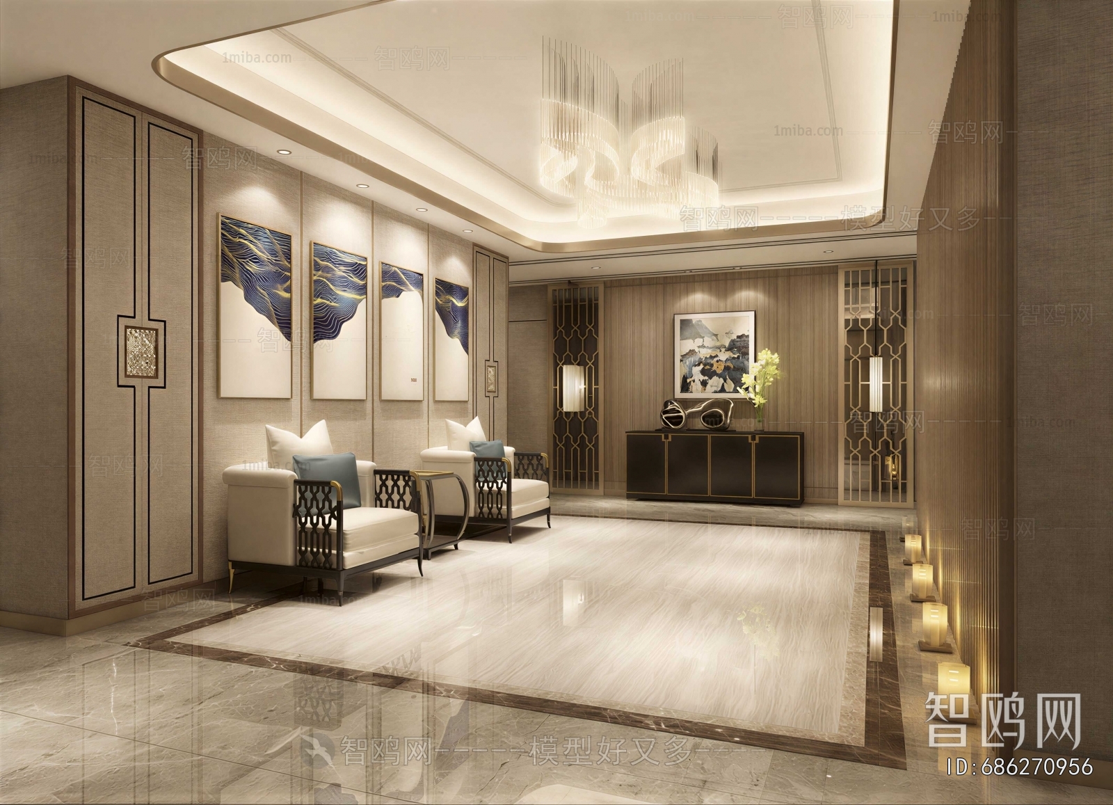 New Chinese Style Reception Area