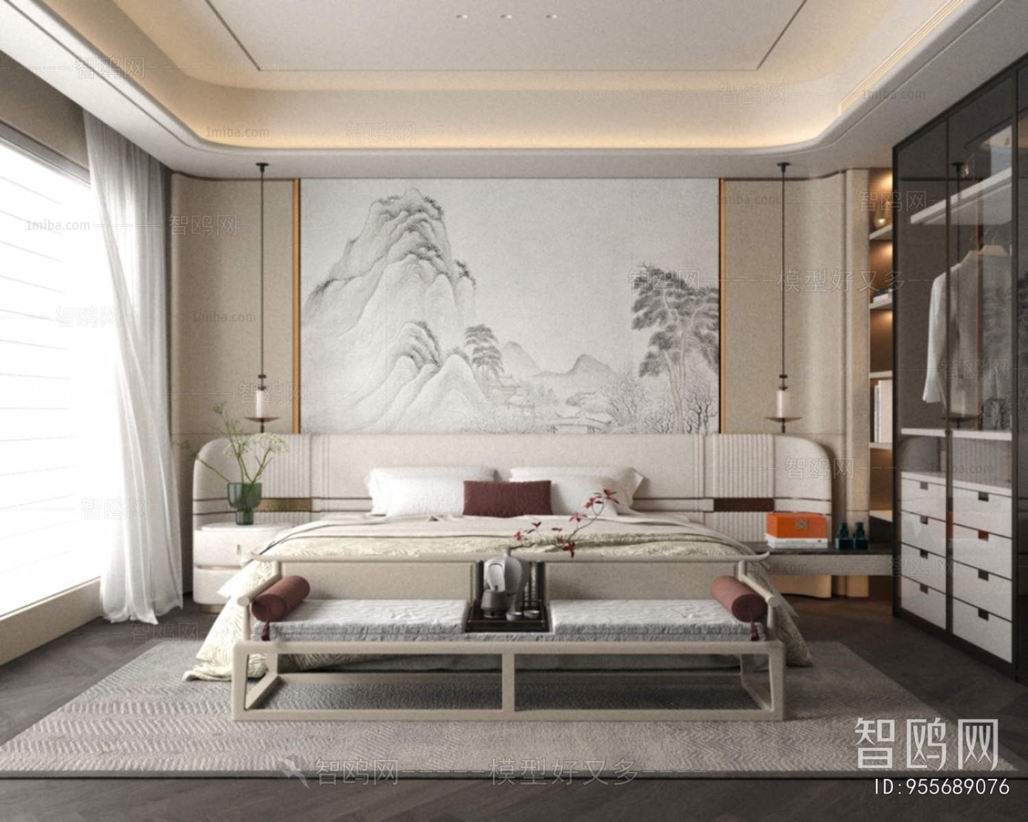 New Chinese Style Bedroom