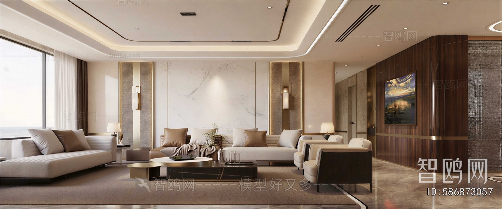 New Chinese Style A Living Room