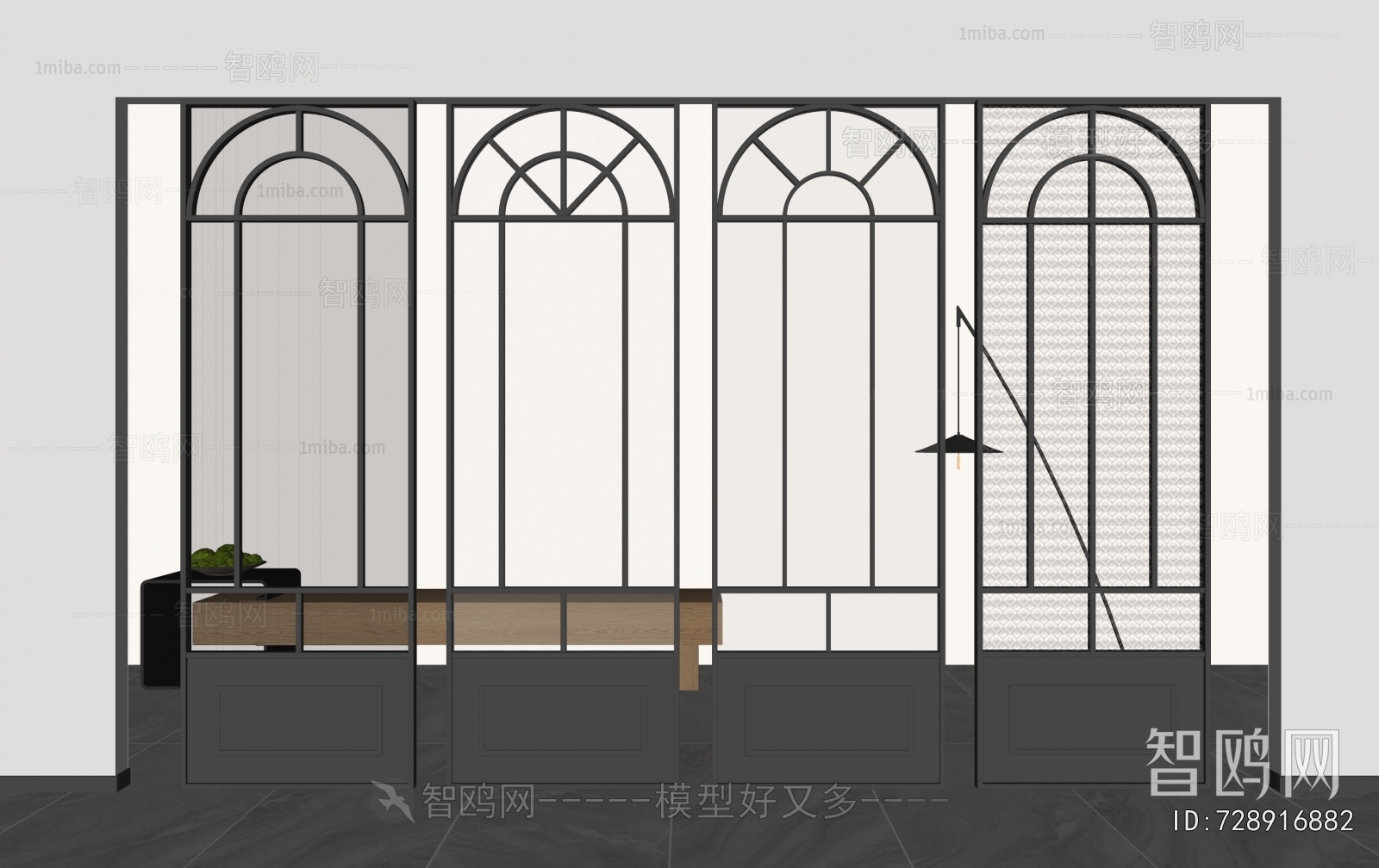French Style Glass Screen Partition