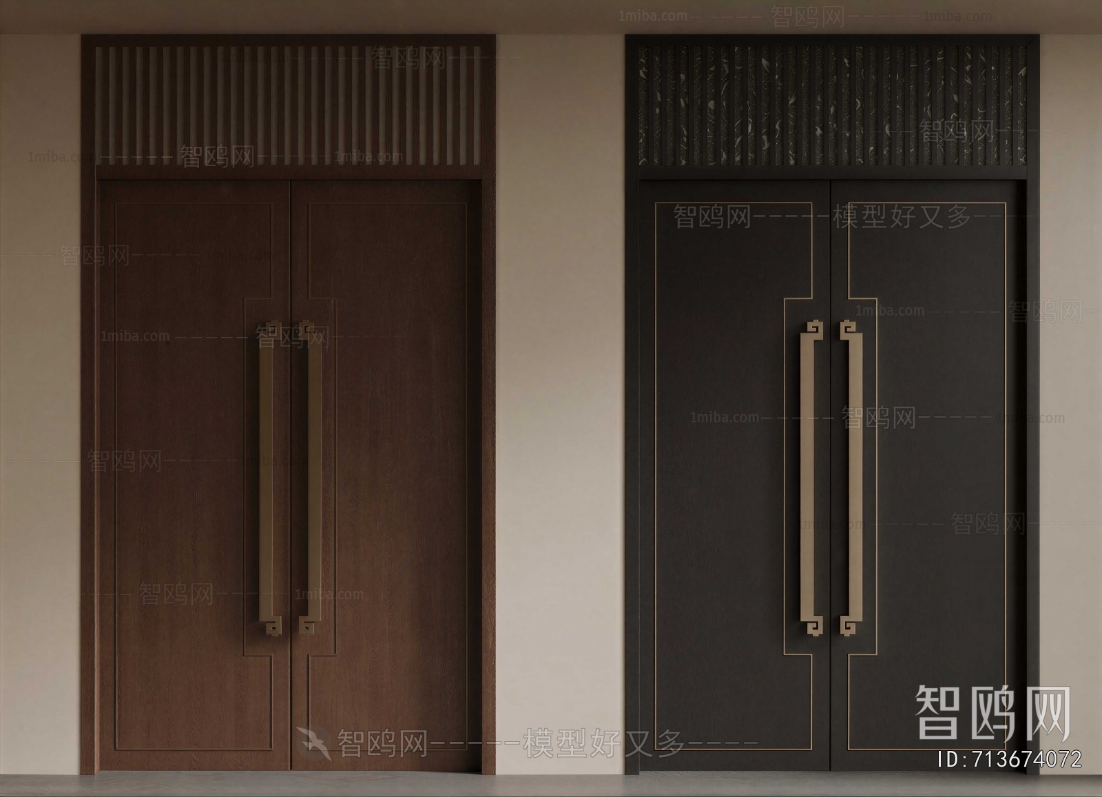 New Chinese Style Double Door