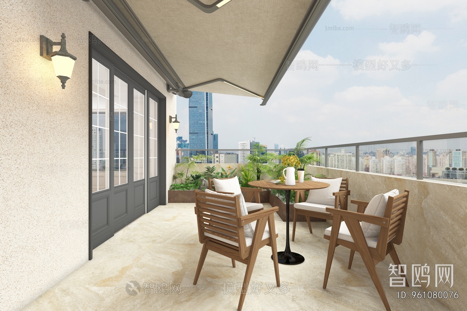 Modern Balcony Laundry Room