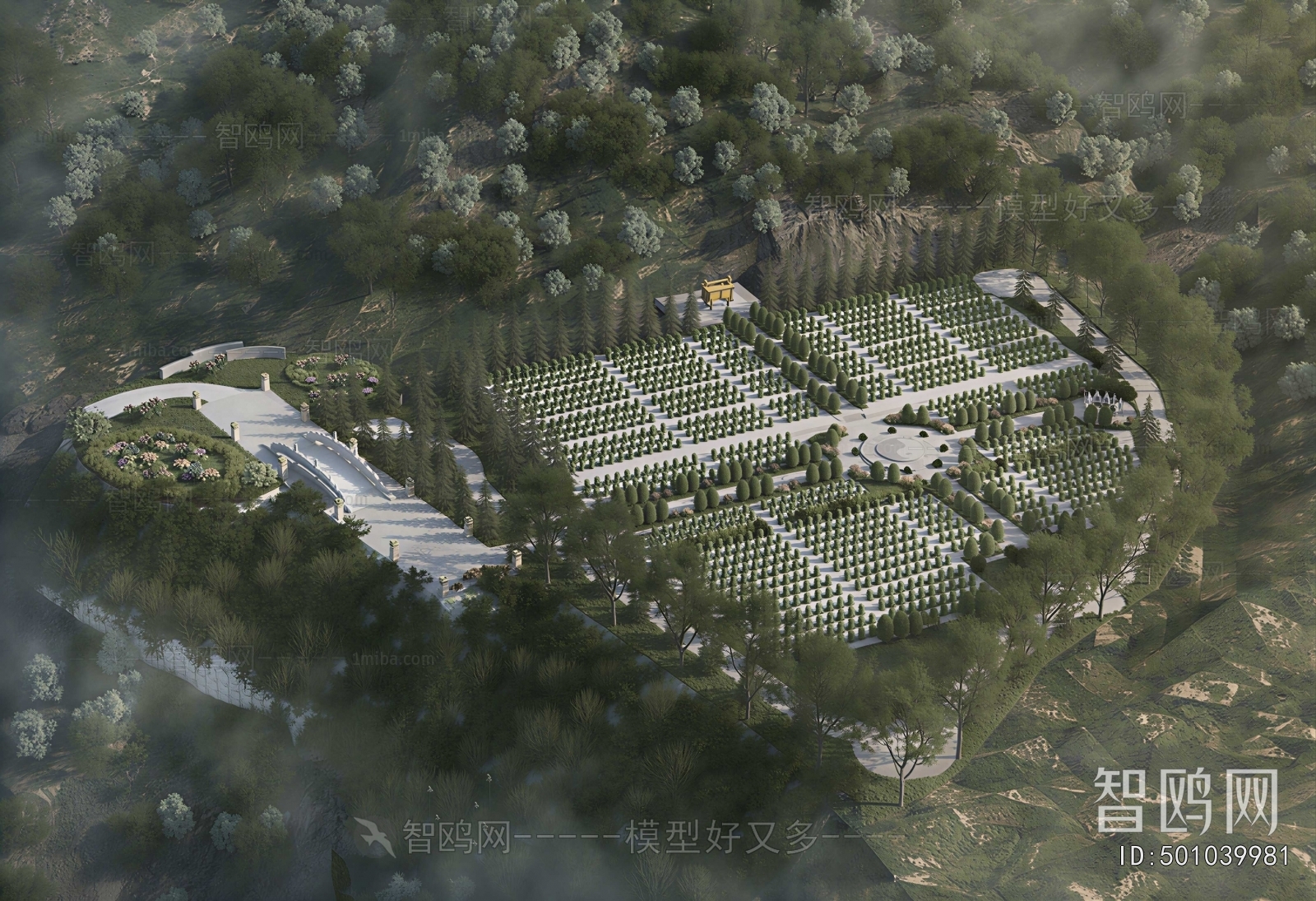 Modern Architectural Bird's-eye View Planning