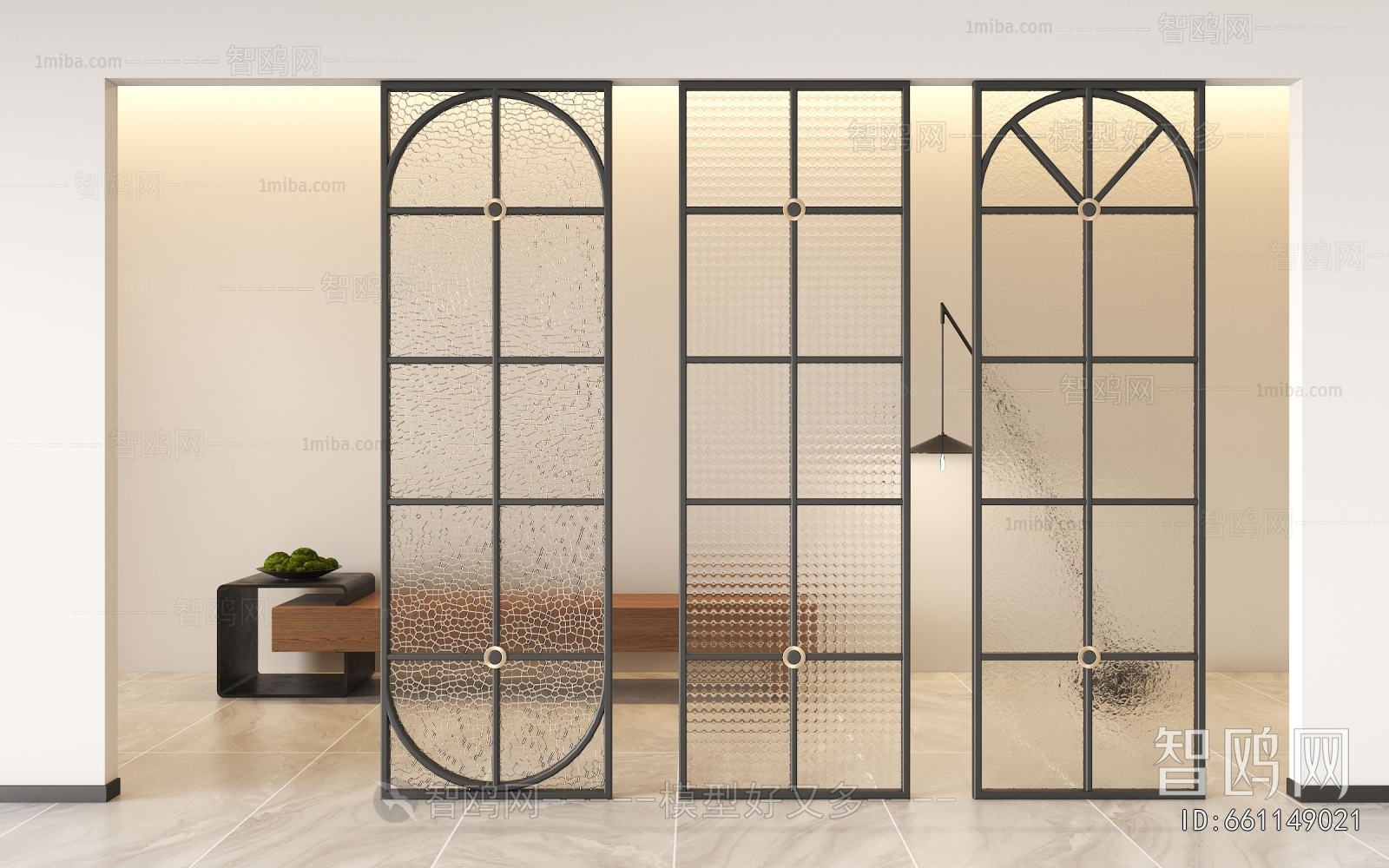 French Style Glass Screen Partition
