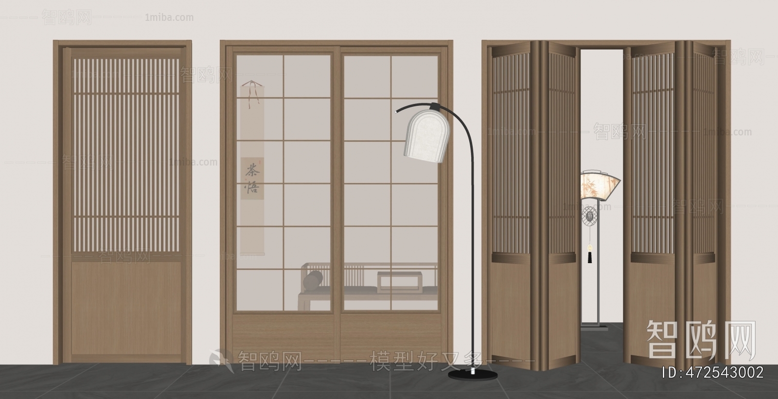 New Chinese Style Sliding Door