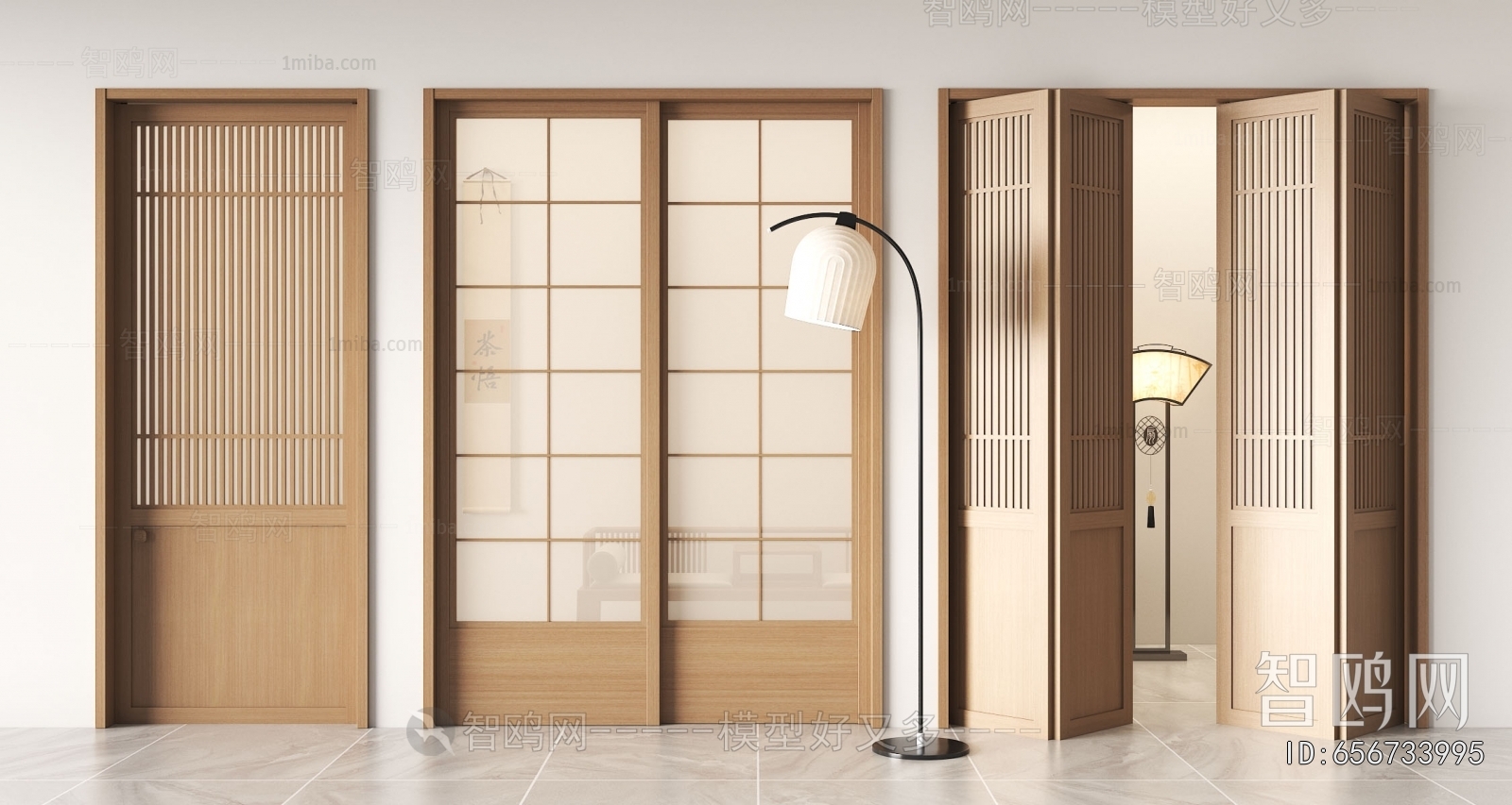New Chinese Style Sliding Door