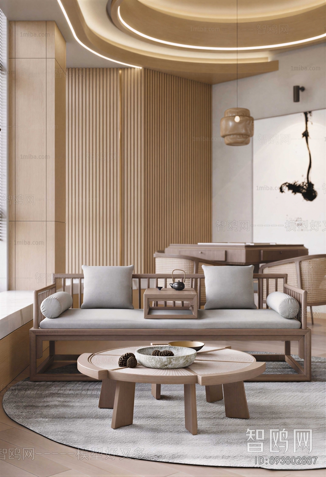 New Chinese Style A Living Room