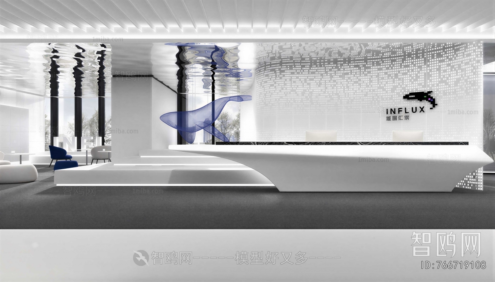 Modern Office Reception Desk