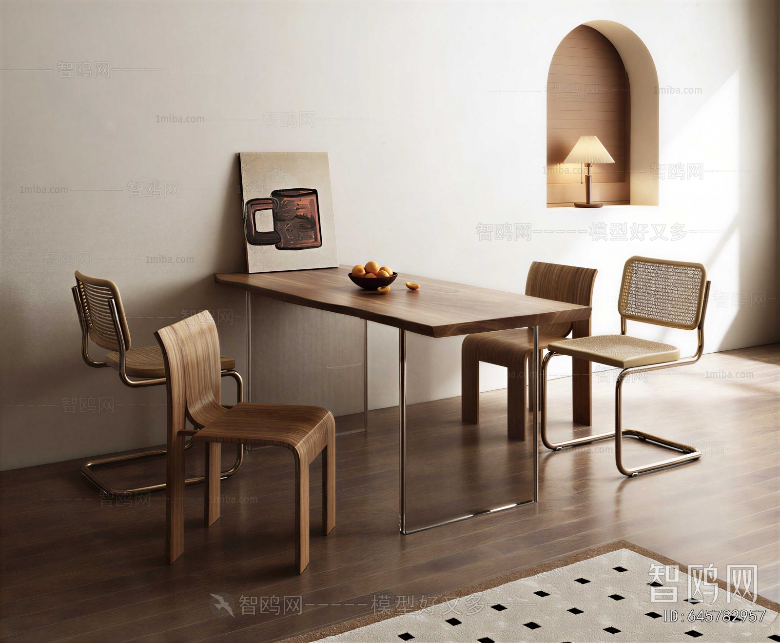 Wabi-sabi Style Dining Table And Chairs