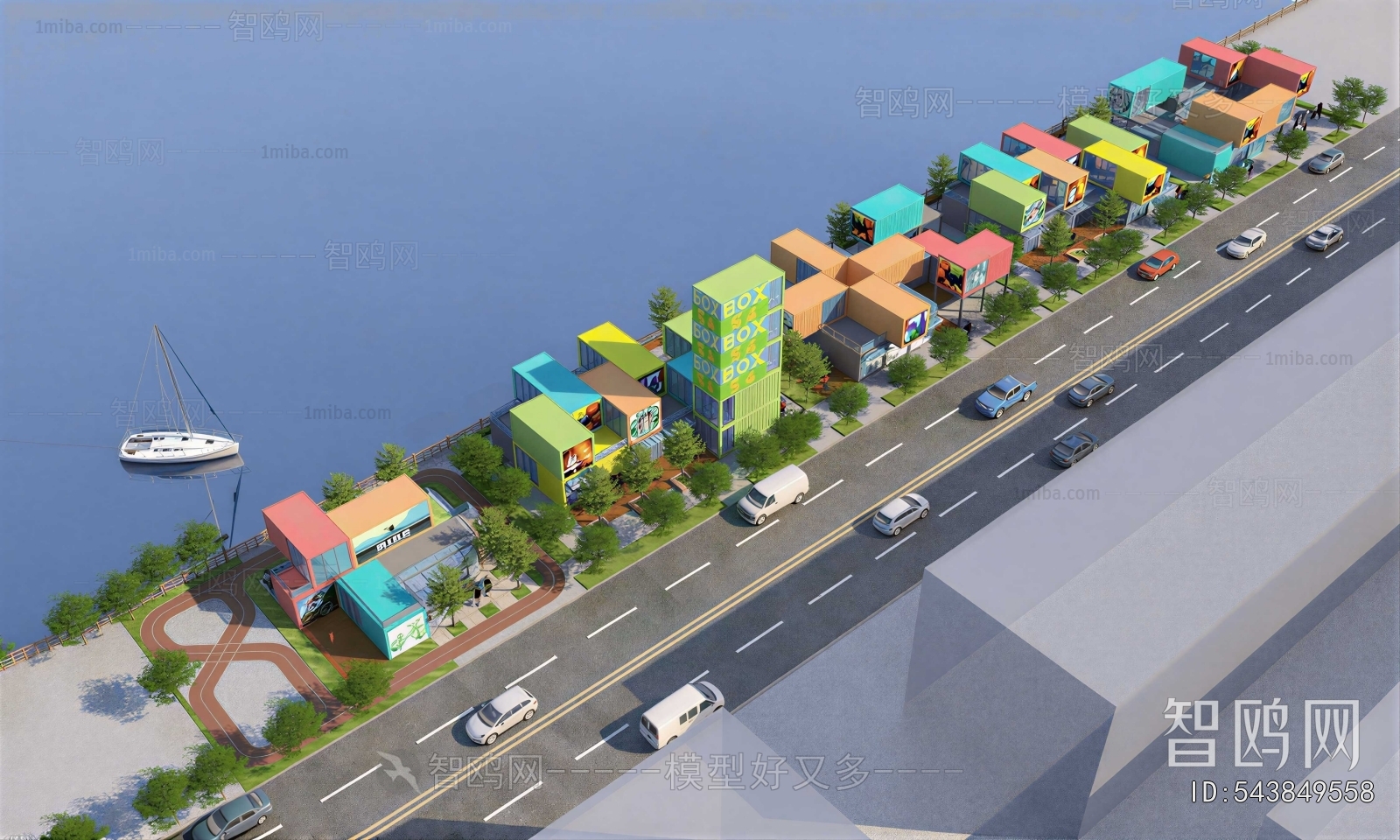 Modern Architectural Bird's-eye View Planning
