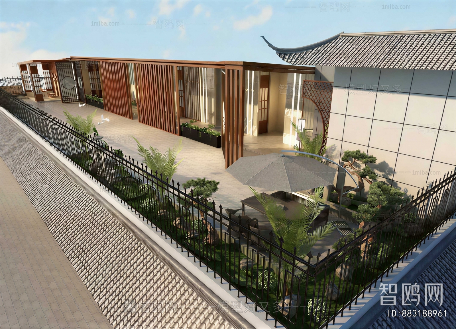 New Chinese Style Courtyard/landscape