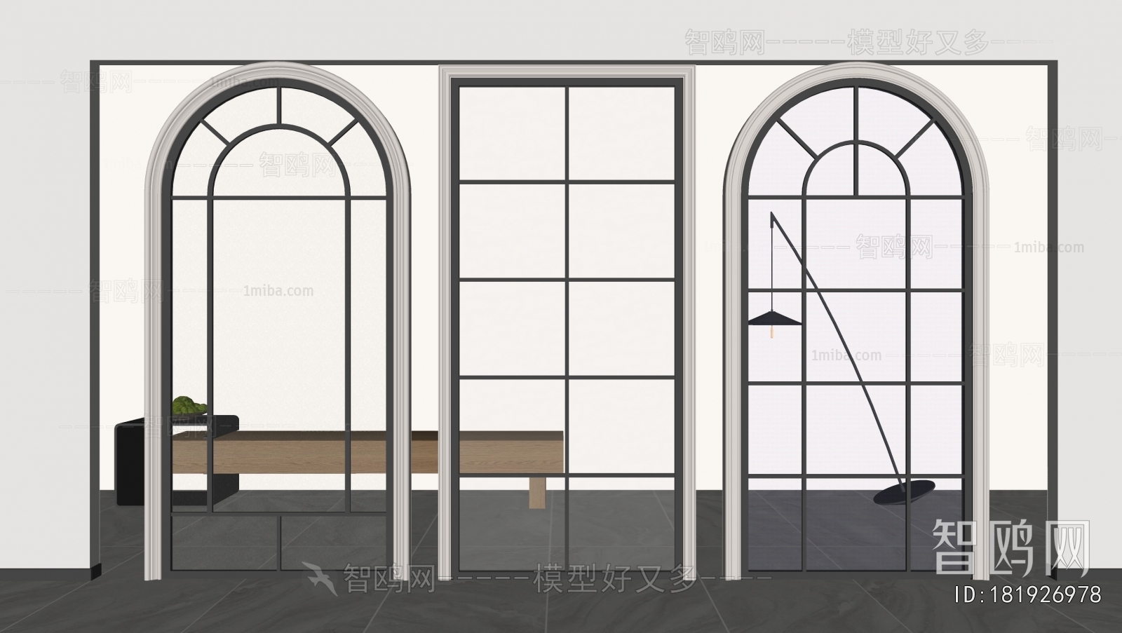 French Style Glass Screen Partition