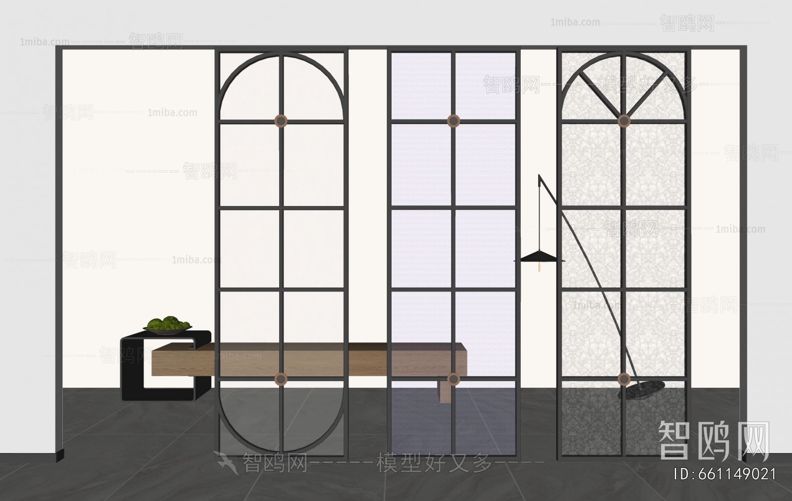 French Style Glass Screen Partition