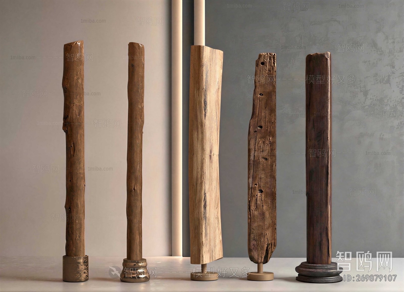 Wabi-sabi Style Column