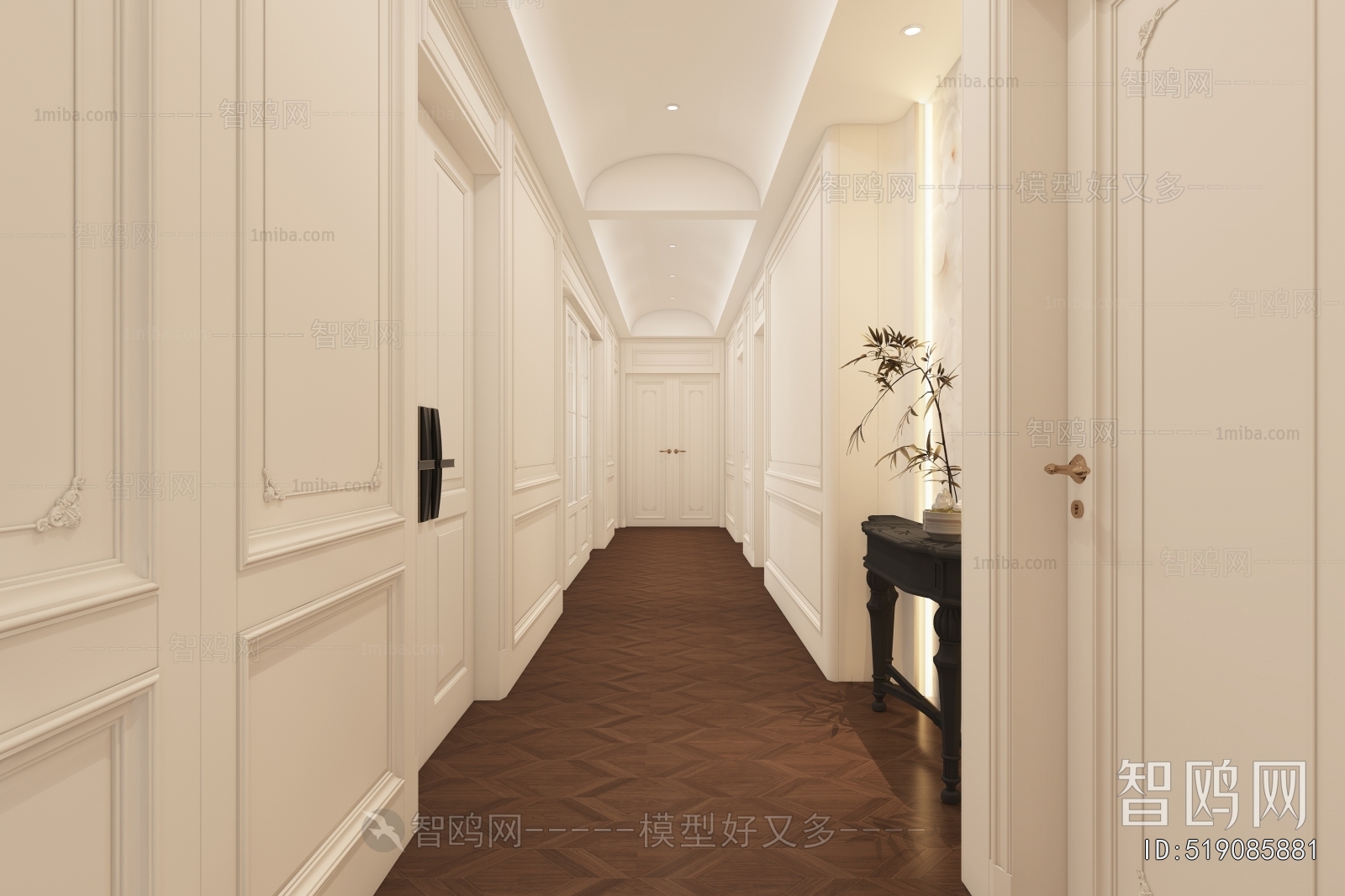 French Style Hallway
