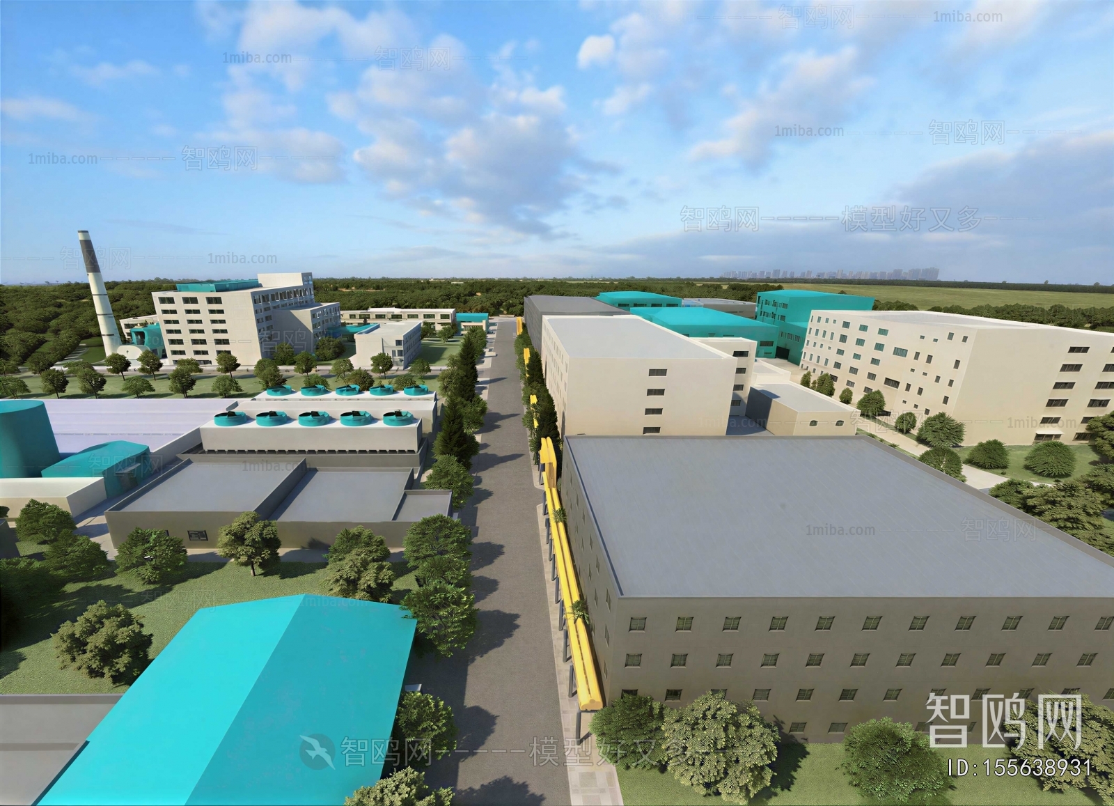 Modern Architectural Bird's-eye View Planning