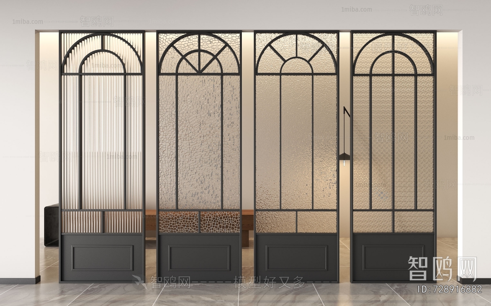 French Style Glass Screen Partition