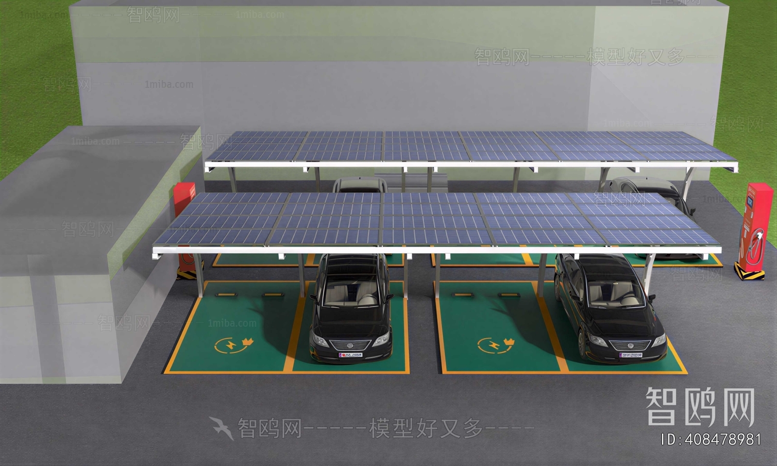 Modern Outdoor Parking Lot