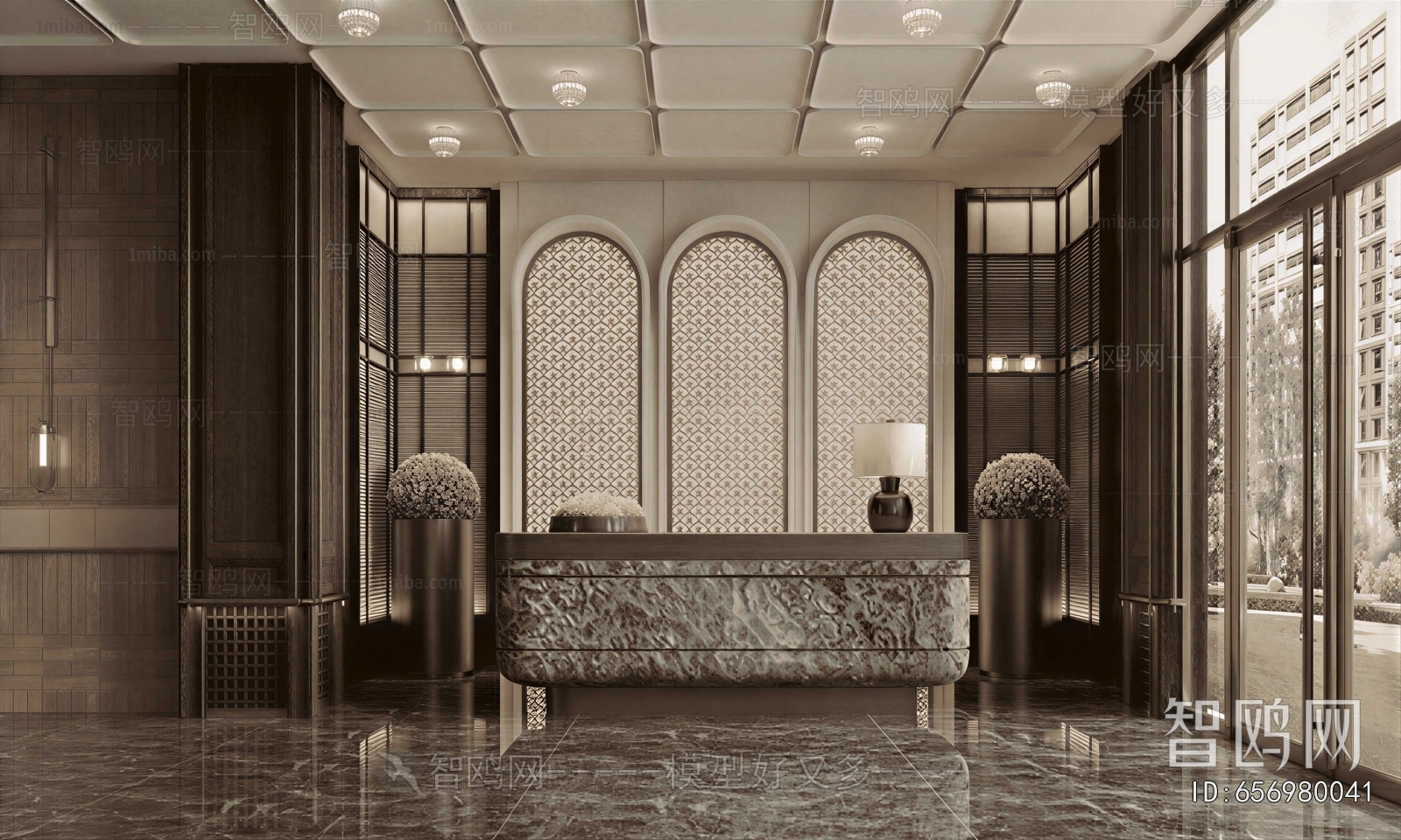 New Chinese Style Lobby Hall