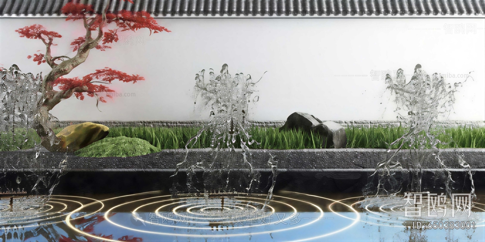 New Chinese Style Rockery Waterscape