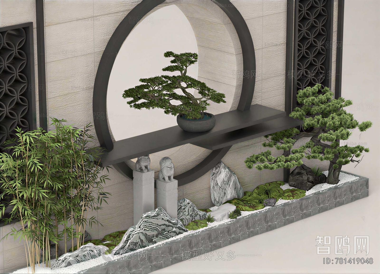 New Chinese Style Plant Landscaping