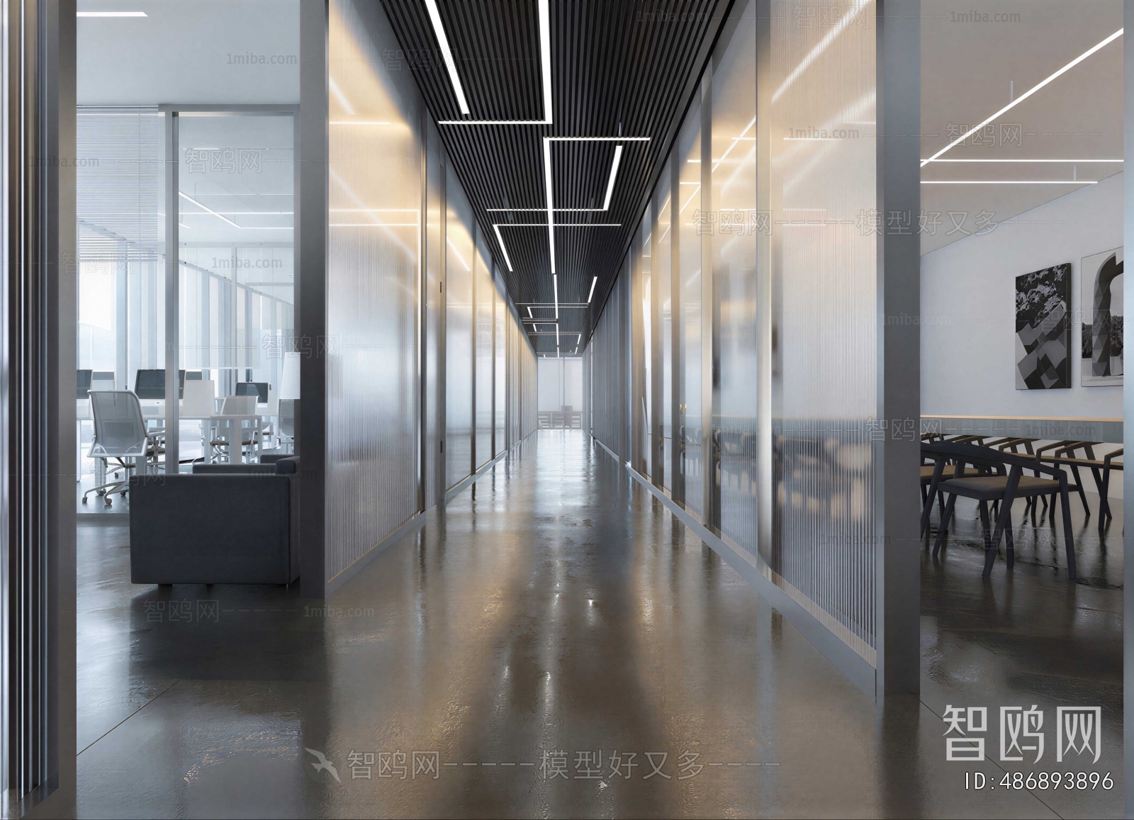 Modern Office Aisle