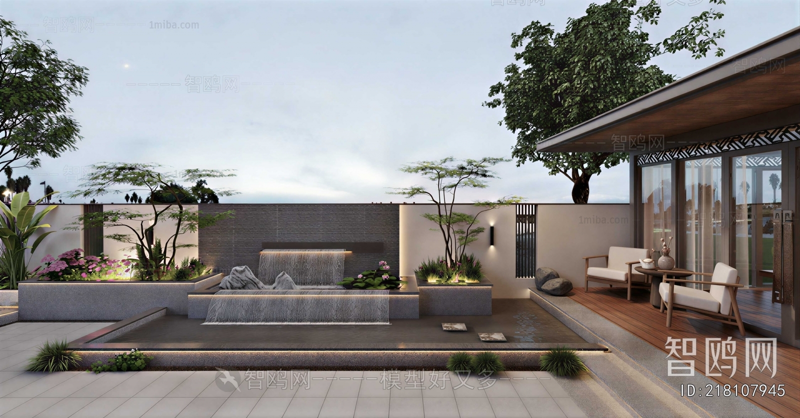 New Chinese Style Courtyard/landscape