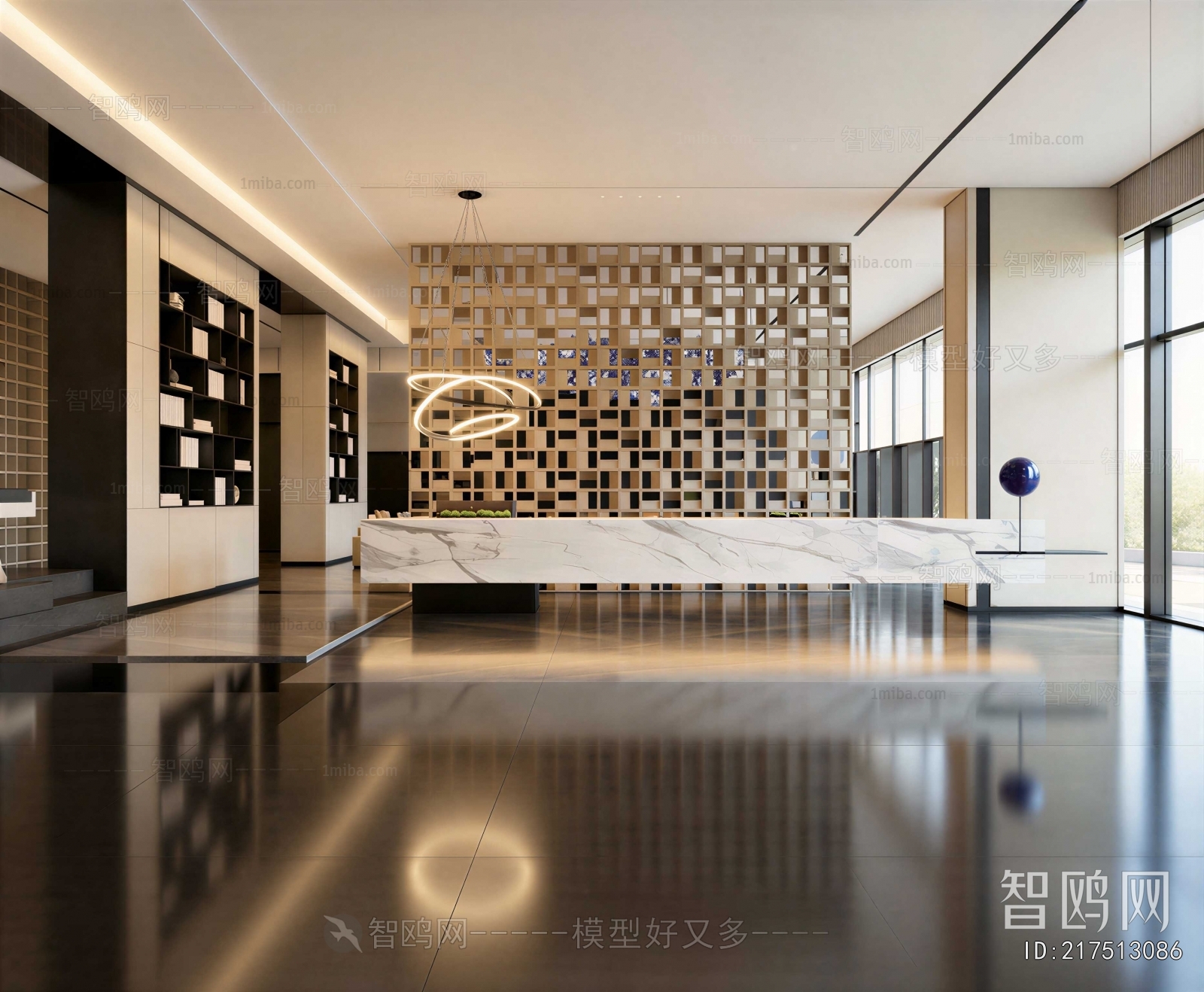 Modern Office Reception Desk