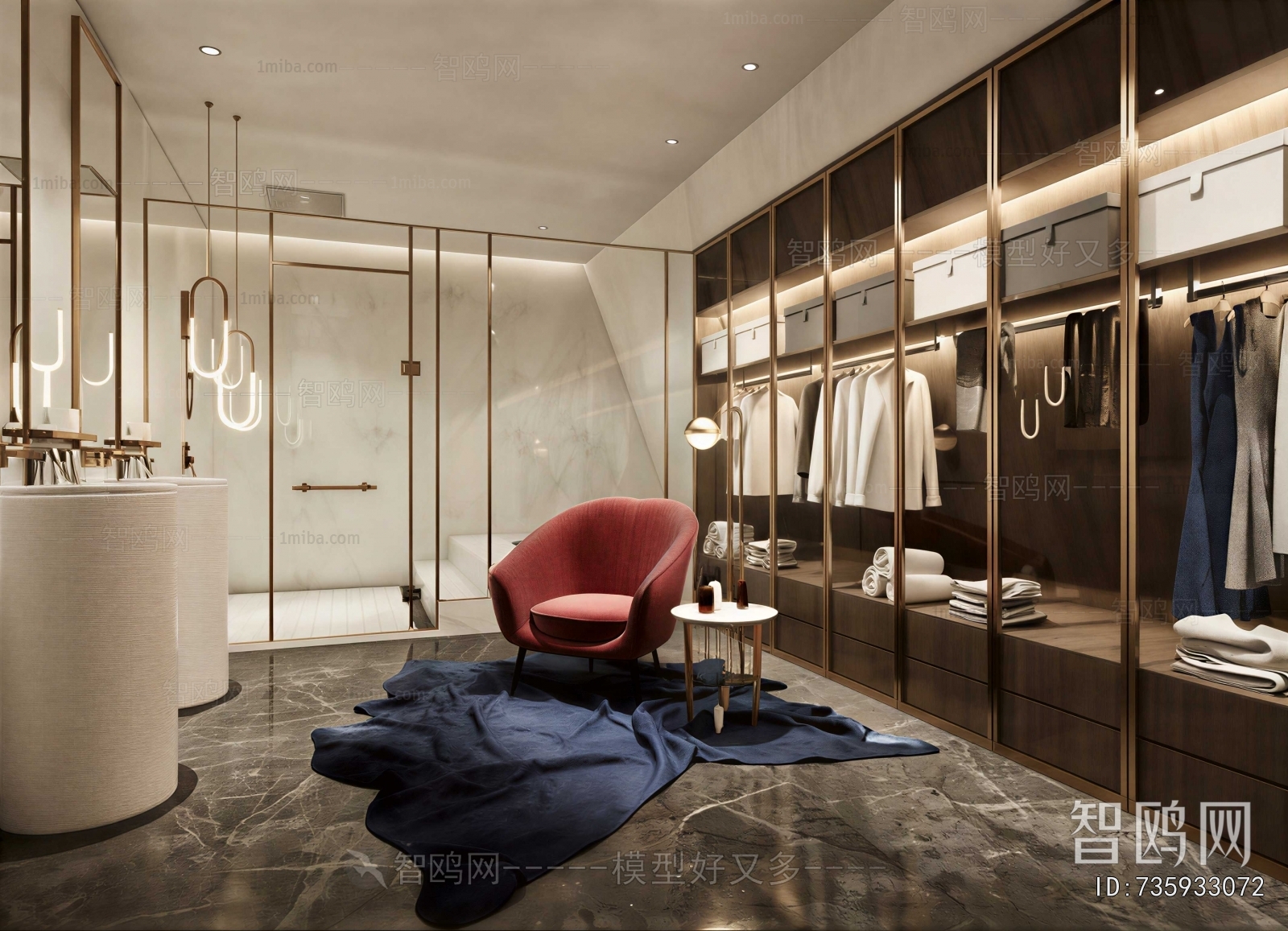 Modern Clothes Storage Area