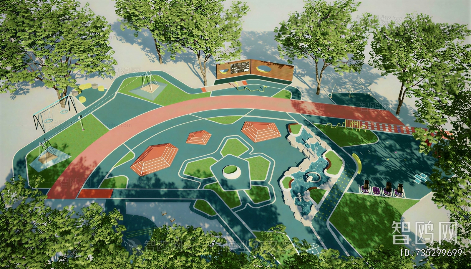 Modern Park Landscape