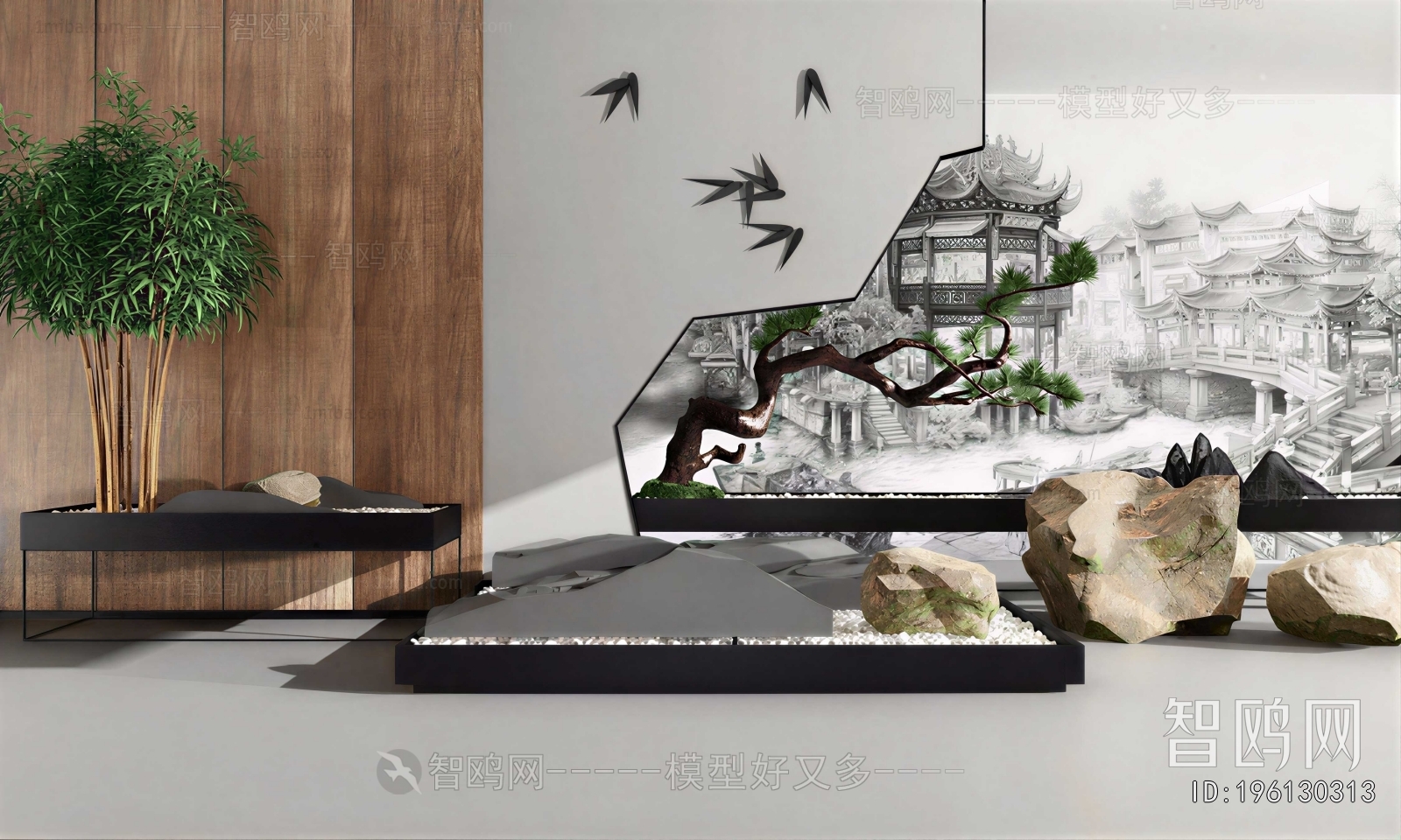 New Chinese Style Plant Landscaping