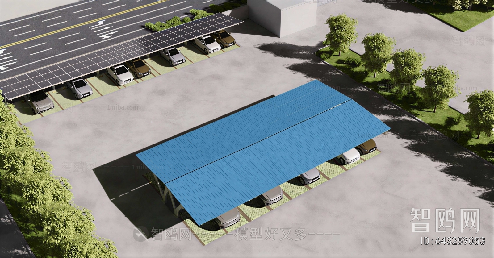 Modern Outdoor Parking Lot