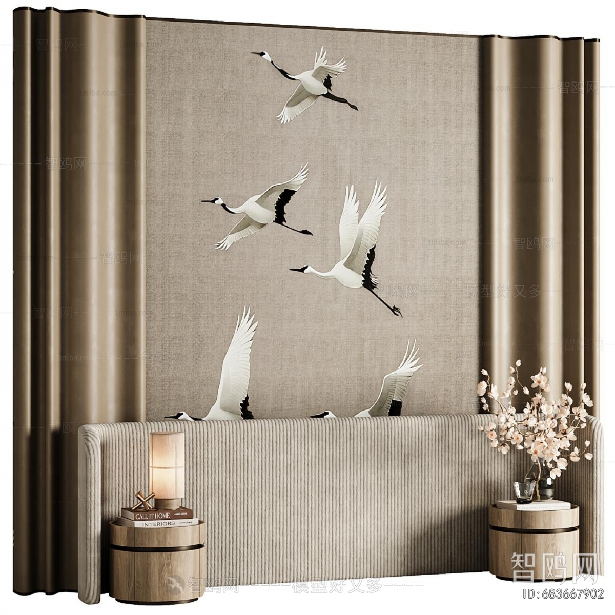 New Chinese Style TV Wall