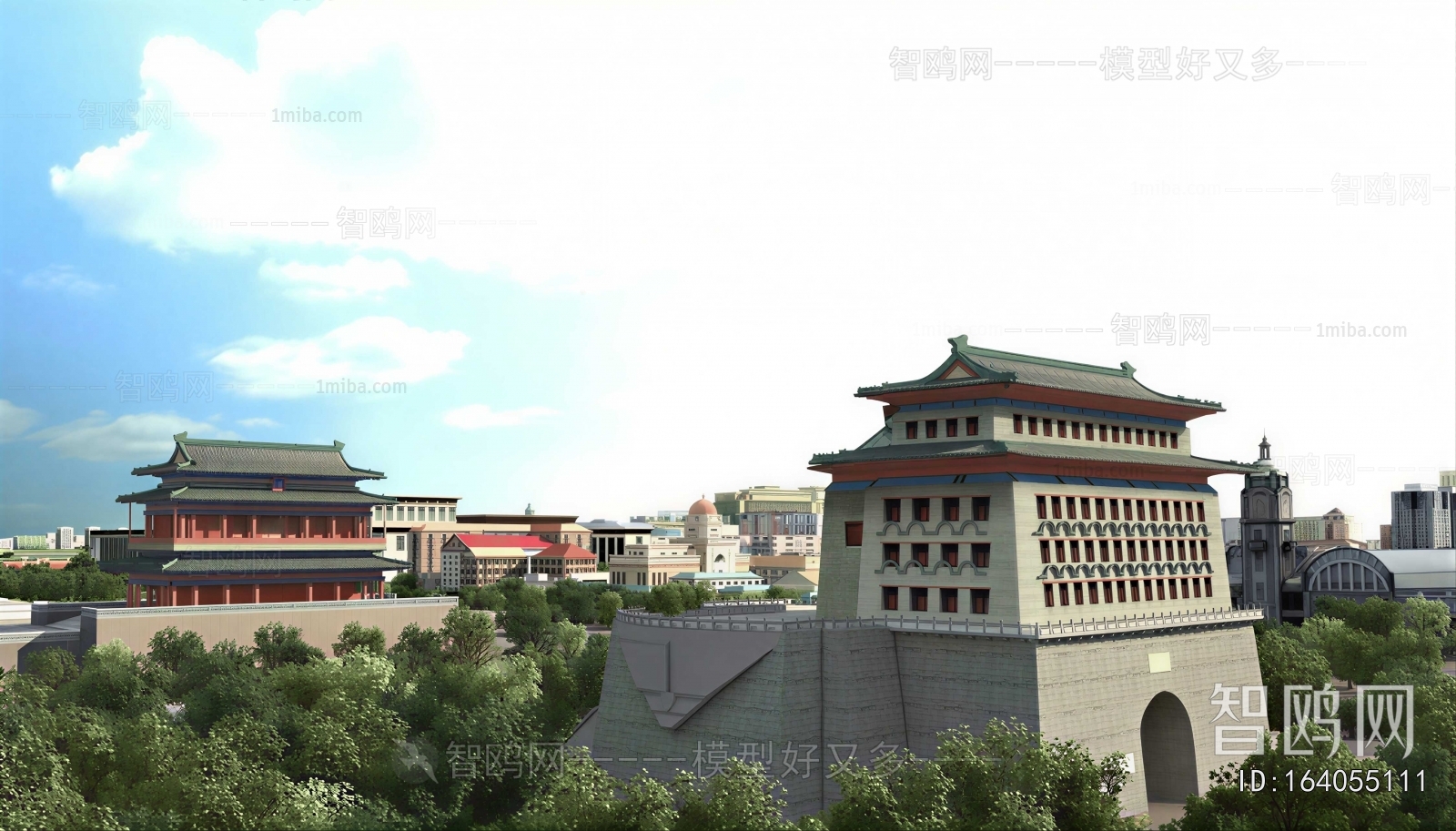 New Chinese Style Ancient Architectural Buildings