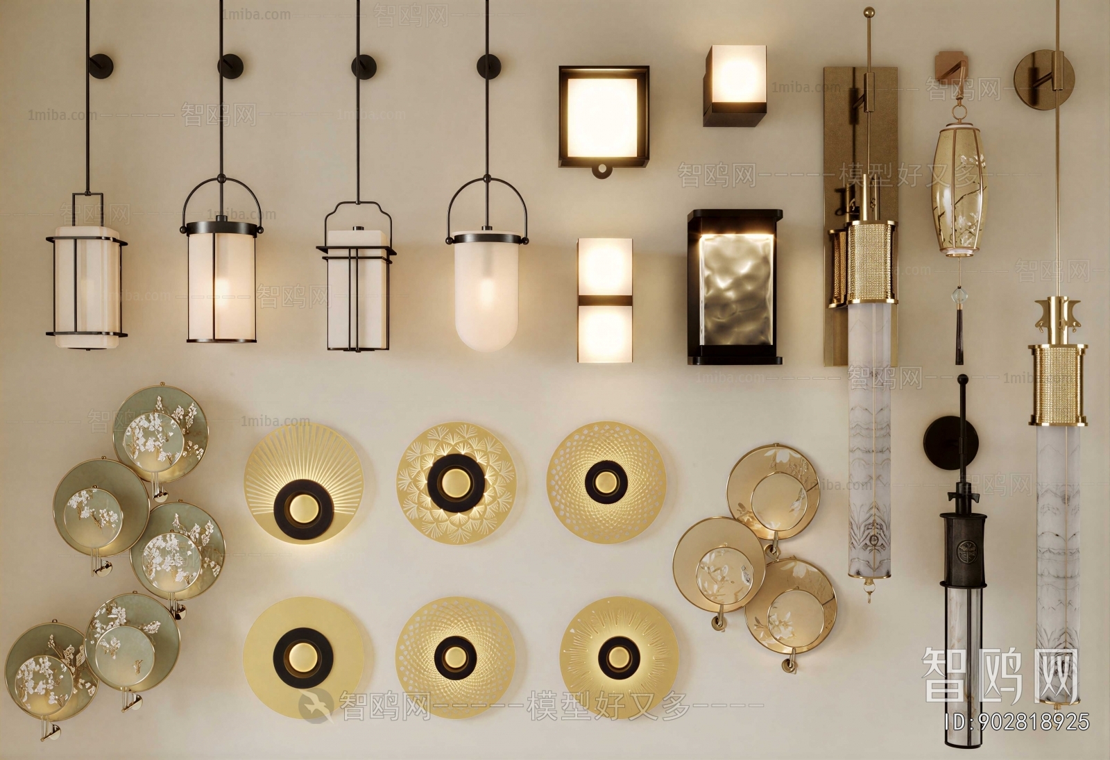 New Chinese Style Wall Lamp