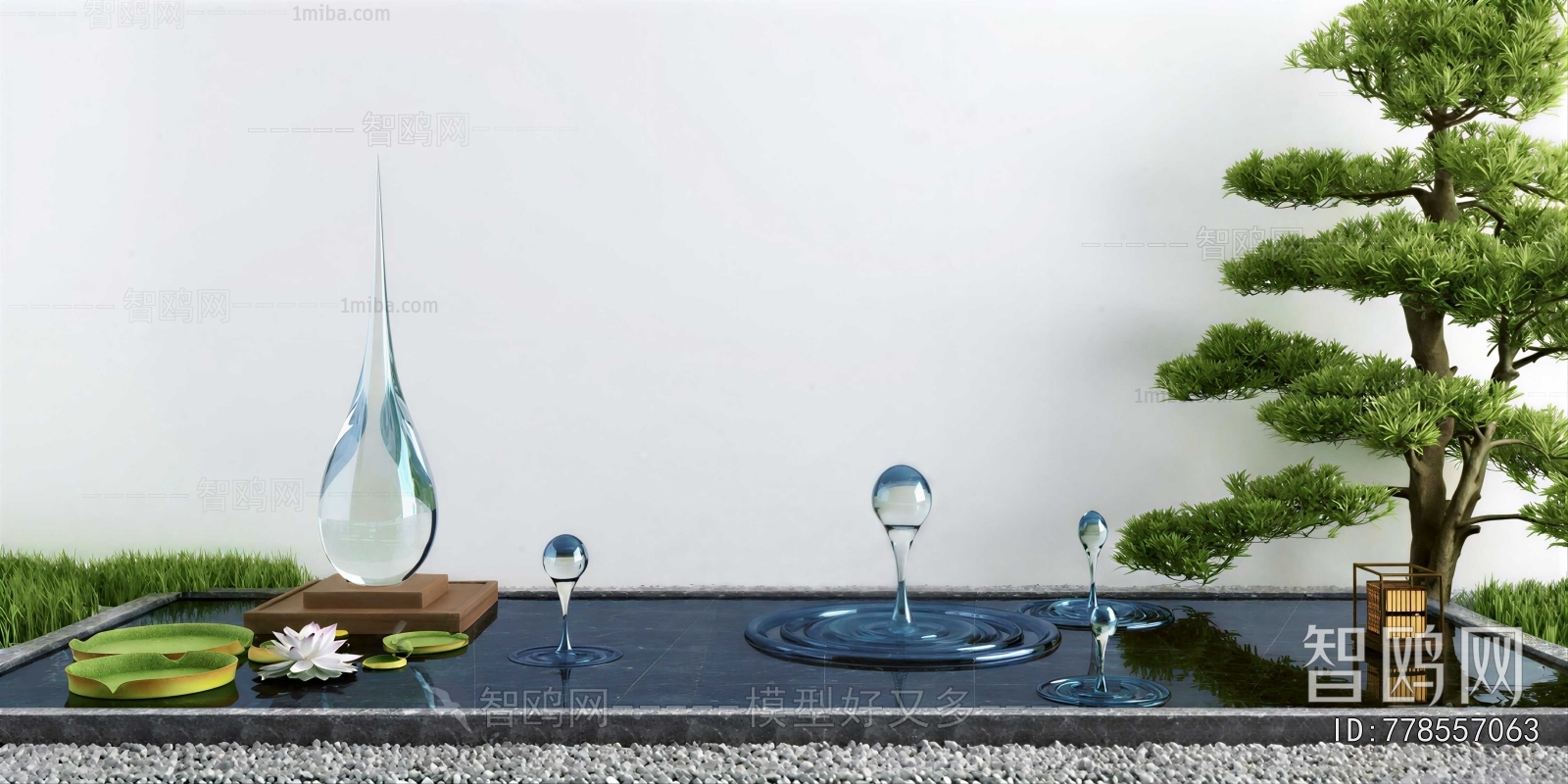 New Chinese Style Rockery Waterscape
