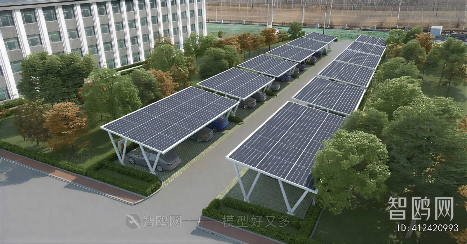 Modern Outdoor Parking Lot