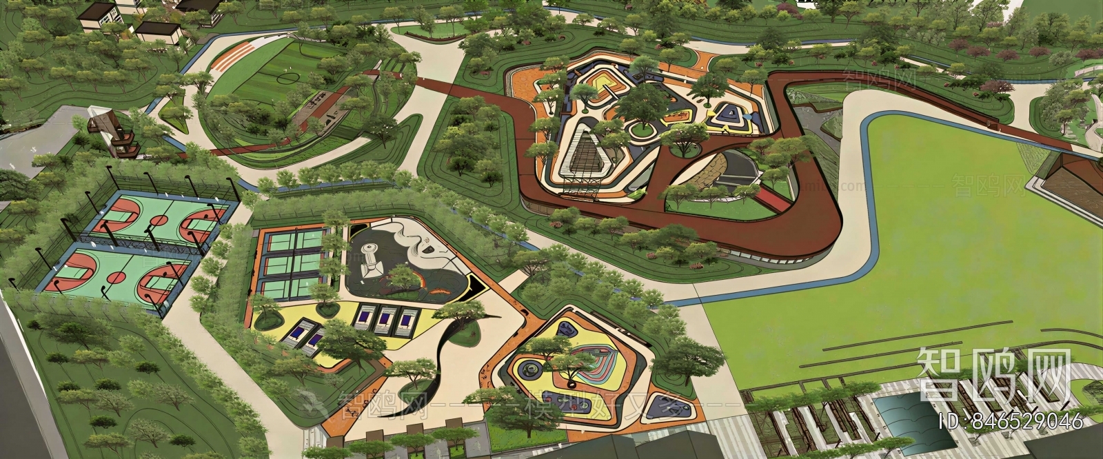 Modern Park Landscape