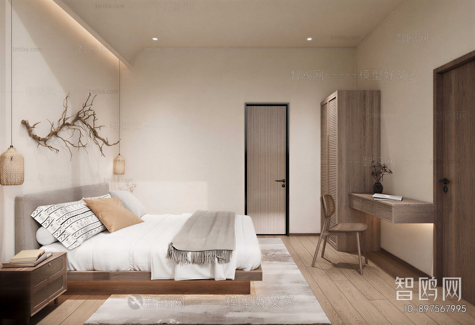 Wabi-sabi Style Bedroom