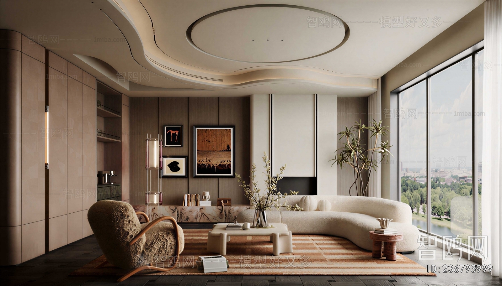 Wabi-sabi Style A Living Room